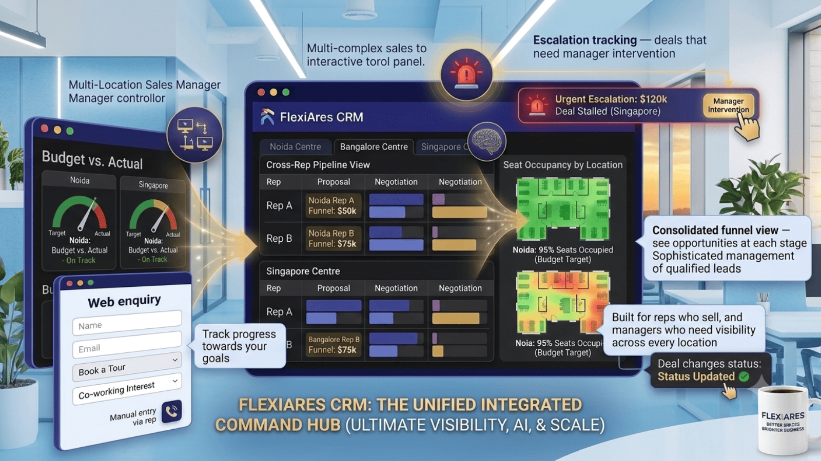 Lead pipeline and opportunity tracking in FlexiAres